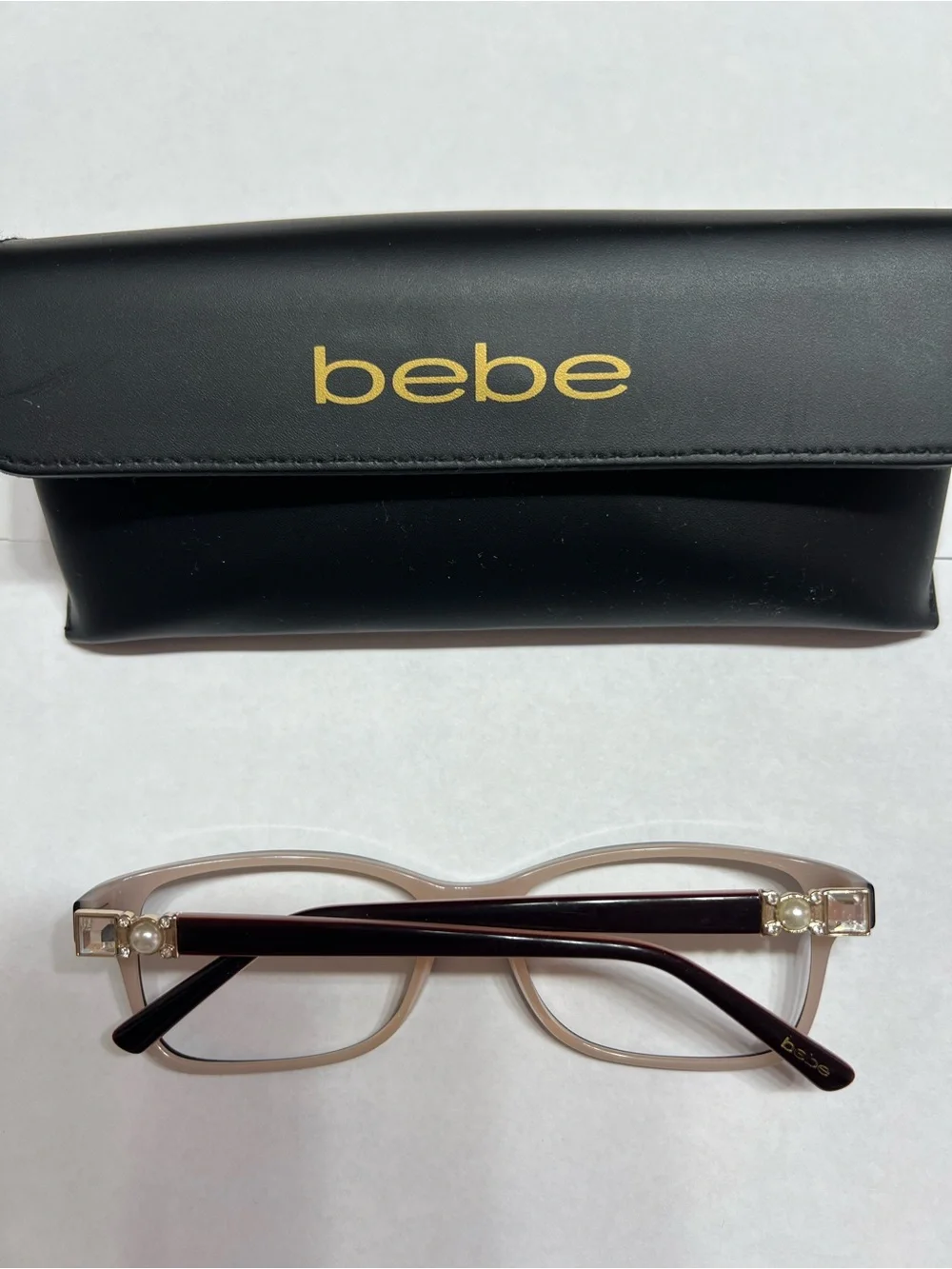 bebe 5133 Two-Tone Brown and Nude Square Optical Glasses